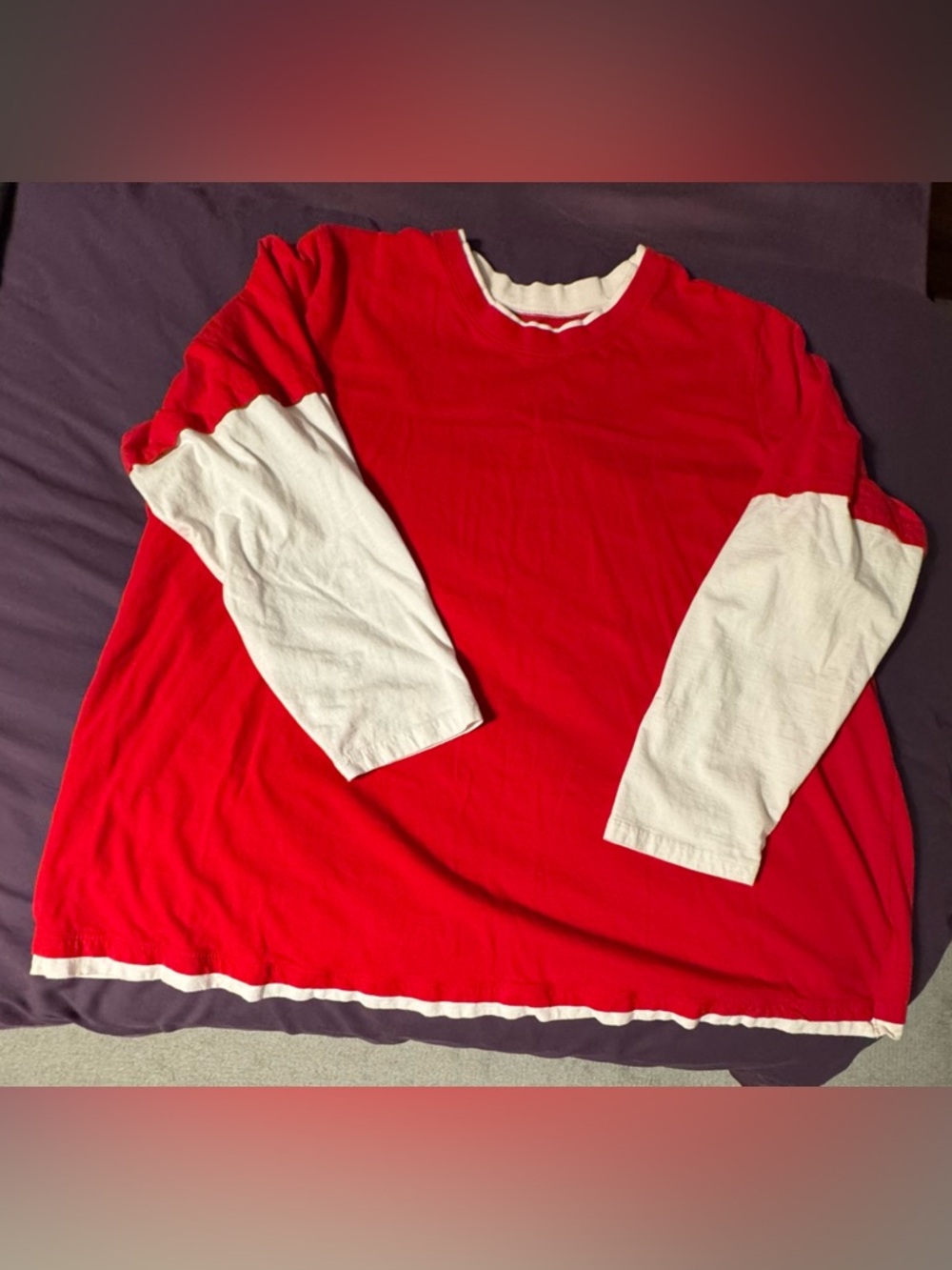 Woman Within Red Tee with White Trim